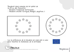 Vista previa - Manualidades / Dibujos para colorear - Banderas de los Países de la Unión Europea para colorear - página 2