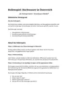 Vorschau - Spiele - Rollenspiel zum Thema Naturgefahren mit dem Fokus auf Starkregenereignisse in Österreich - Deckblatt