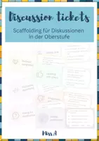 Vorschau - Fördermaterial/Inklusion - Discussion tickets: Scaffolding for speaking activities | Oberstufe - Deckblatt