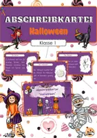 Vorschau - Bildkarten - Abschreibkartei - Halloween (Klasse 1) - Deckblatt