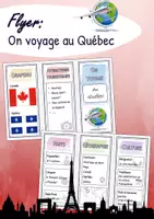 Vorschau - Arbeitsblätter - Flyer - On voyage au Québec - Deckblatt