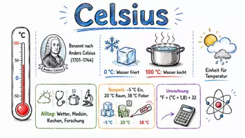 Vorschau - Arbeitsblätter - Arbeitsblätter zum Thema "Celsius" + Lösung & MP3 + Mindmap + Infografik - Seite 1