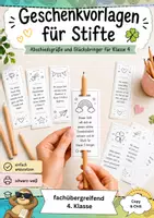Vorschau - Mal- und Bastelvorlagen - Abschiedsgeschenk Klasse 4 - Deckblatt
