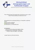 Vorschau - Arbeitsblätter - WSR-01 - Wortsuchrätsel - Atomgruppierungen und funktionelle Gruppen - Deckblatt