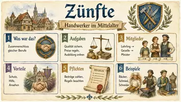 Vorschau - Arbeitsblätter - Arbeitsblatt "Zünfte" + Onlineübung & MP3 + Infografik - Seite 2