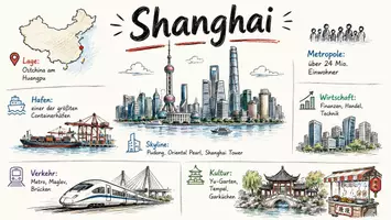 Vorschau - Arbeitsblätter - Arbeitsblätter zum Thema "Shanghai" + Lösung & MP3 + Mindmap + Infografik - Seite 1