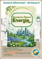 Vorschau - Arbeitsblätter - Strompreis, Klima & Energie - vierfach differenziert - Extramaterial Förderbedarf - Deckblatt