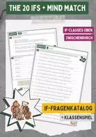 Vorschau - Stundenentwürfe - The 20 IFS - Fragenkatalog / Mind Match - Englisch Aufrufspiel - Deckblatt