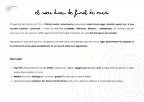 Vista previa - Hojas de trabajo - EL MEU DIARI DE FINAL DE CURS - página 1