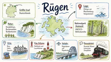 Vorschau - Arbeitsblätter - Arbeitsblätter zum Thema "Rügen" + Lösung & MP3 + Mindmap + Infografik - Seite 1