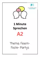Vorschau - Stundenentwürfe - A2 - 16 Sprechkarten Thema:Feste. SUPER EINSETZBAR - Deckblatt