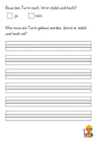Vorschau - Arbeitsblätter - Türme bauen - Kriterien für hohe und stabile Türme - Seite 2