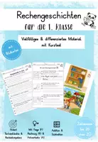 Vorschau - Arbeitsblätter - Rechengeschichten bis 20 ohne ZÜ - Deckblatt