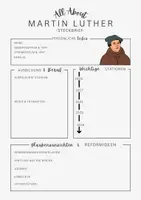 Vorschau - Arbeitsblätter - Martin Luther - Chatten und Steckbrief ausfüllen mit KI - Seite 1
