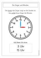 Vorschau - Arbeitsblätter - Uhrzeiten volle Stunden, Klasse 1/2 - Seite 2