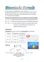 Vorschau - Arbeitsblätter - Binomische Formel Teil 2 - Seite 1