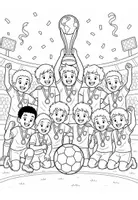Vorschau - Mal- und Bastelvorlagen - Ausmalbilder Fußball WM (1. - 4. Klasse) - Seite 2