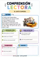 Vista previa - Hojas de trabajo - CUADERNO COMPRENSIÓN LECTORA 6-8 AÑOS - página 2