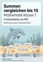 Vorschau - Arbeitsblätter - Rechenlogik bis 10 Klasse 1 | Materialpaket | 20 PDFs mit 100 Arbeitsblättern - Seite 1
