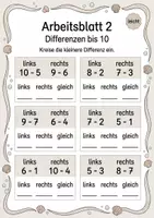 Vorschau - Arbeitsblätter - Kleinere Differenz finden bis 10 | Mathematik Klasse 1 | 5 Arbeitsblätter als PDF - Seite 2