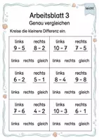 Vorschau - Arbeitsblätter - Kleinere Differenz finden bis 10 | Mathematik Klasse 1 | 5 Arbeitsblätter als PDF - Seite 3