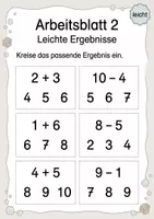 Vorschau - Arbeitsblätter - Zahlen und Ergebnisse zuordnen bis 10 | Mathematik Klasse 1 | 5 Arbeitsblätter als PDF - Seite 2