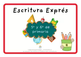 Vista previa - Hojas de trabajo - Escritura Exprés_5º y 6º primaria - Portada