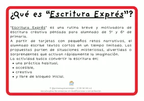 Vista previa - Hojas de trabajo - Escritura Exprés_5º y 6º primaria - página 1