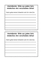 Vorschau - Arbeitsblätter - Übungsheft Satzglieder S, P, AO, DO, ZE, OE - Seite 3