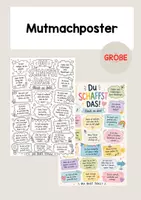 Vorschau - Arbeitsblätter - Mutmachposter Mutmachsprüche (bunt, zum Ausmalen) - Deckblatt