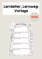 Vorschau - Arbeitsblätter - Lernweg, Lernleiter: Allgemeine Vorlage - Deckblatt