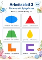 Vorschau - Arbeitsblätter - Symmetrie einfach erkennen | Mathematik Klasse 1 | 5 Arbeitsblätter als PDF - Seite 3