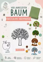 Vorschau - Mal- und Bastelvorlagen - Vier Jahreszeiten Baum - Basteln mit Krepppapier | Feinmotorik & Kreativität für Kita, Vorschule & Grundschule - Deckblatt