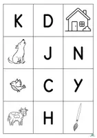 Aperçu - Jeux - Tri lettres / images – PS | Atelier de discrimination visuelle - Page 1