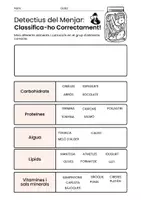 Vista previa - Hojas de trabajo - Detectius del Menjar - página 1