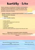 Náhled - Letní kartičky pro děti | 32 obrázkových kartiček - boční 1