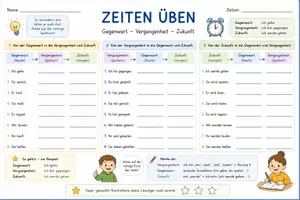 Vorschau - Arbeitsblätter - Zeitformen - G/V/Z üben ⏰ - Seite 2