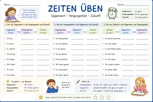 Vorschau - Arbeitsblätter - Zeitformen - G/V/Z üben ⏰ - Seite 3