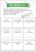 Vorschau - Spiele - Finde jemanden, der … Fußball | Differenziertes Sprachspiel für Deutsch & DaZ (Klasse 2–4) - Seite 1