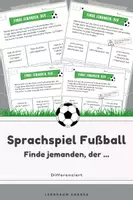 Vorschau - Spiele - Finde jemanden, der … Fußball | Differenziertes Sprachspiel für Deutsch & DaZ (Klasse 2–4) - Deckblatt