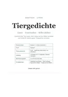 Vorschau - Unterrichtsreihen - Tiergedichte untersuchen und selbst schreiben – Lyrik Übungsheft Klasse 5/6 mit Lösungen - Seite 1