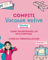 anteprima - Materiale di supporto/inclusione - Compiti delle Vacanze Estive | Spazio e Pirati 🚀 - Pagina di copertina