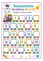 Vista previa - Hojas de trabajo - Reconocimiento numeros 1 al 100 - página 2