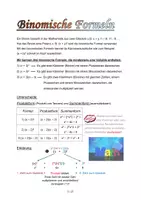 Vorschau - Arbeitsblätter - Die Binomische Formel -Teil 3! - Seite 1