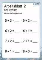 Vorschau - Arbeitsblätter - Nachbaraufgaben bis 10 | Mathematik Klasse 1 | 5 Arbeitsblätter als PDF - Seite 2