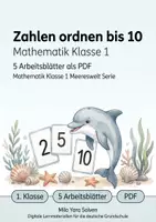 Vorschau - Arbeitsblätter - Zahlen ordnen bis 10 | Mathematik Klasse 1 | 5 Arbeitsblätter als PDF - Deckblatt