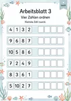 Vorschau - Arbeitsblätter - Zahlen ordnen bis 10 | Mathematik Klasse 1 | 5 Arbeitsblätter als PDF - Seite 3