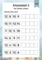 Vorschau - Arbeitsblätter - Zahlen ordnen bis 15 | Mathematik Klasse 1 | 5 Arbeitsblätter als PDF - Seite 3
