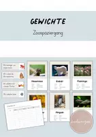 Vorschau - Arbeitsblätter - Gewichte umrechnen: Zoospaziergang (Gramm / Kilogramm / Tonne) - Deckblatt