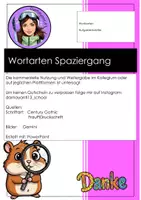 Vorschau - Arbeitsblätter - Wortartenspaziergang - Klasse 2/3 Wortarten - Seite 1